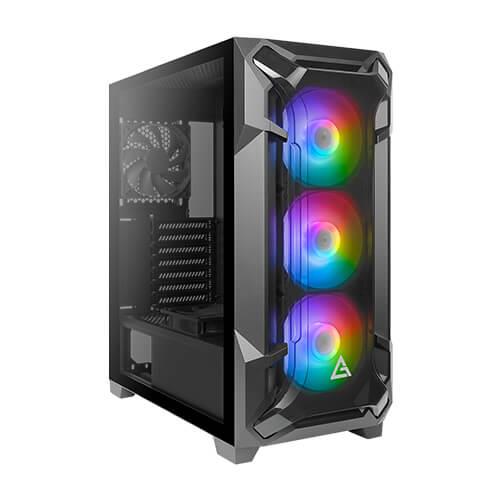 Корпус Antec DF600 FLUX Gaming, MidT,2xUSB3.0, 2x120+3x120ARGBмм,скло(бічна панель)без БЖ,чорний