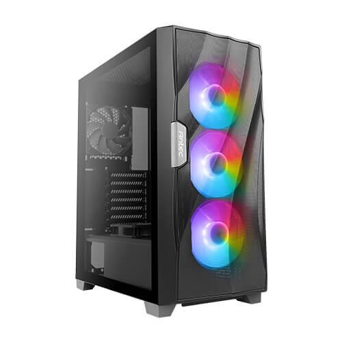 Корпус Antec DF700 FLUX Gaming,MidT,2xUSB3.0,3x120ARGB+2x120мм,скло (бок. панель),без БЖ,чорний
