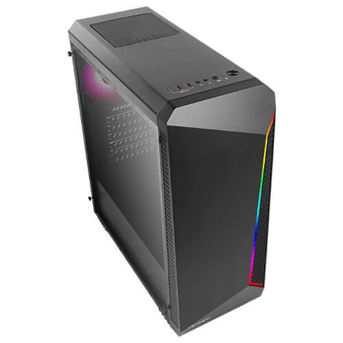 Корпус Antec NX220 Gaming, MidT, 2xUSB2.0, 1xUSB3.0, 1x120мм ARGB, акрил(бічна панель),без БЖ,чорний