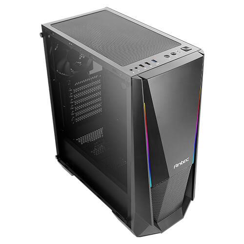 Корпус Antec NX310 Gaming, 2xUSB2.0, 1xUSB3.0, 1x120мм ARGB+1x120мм,скло(бічна панель),без БЖ,чорний