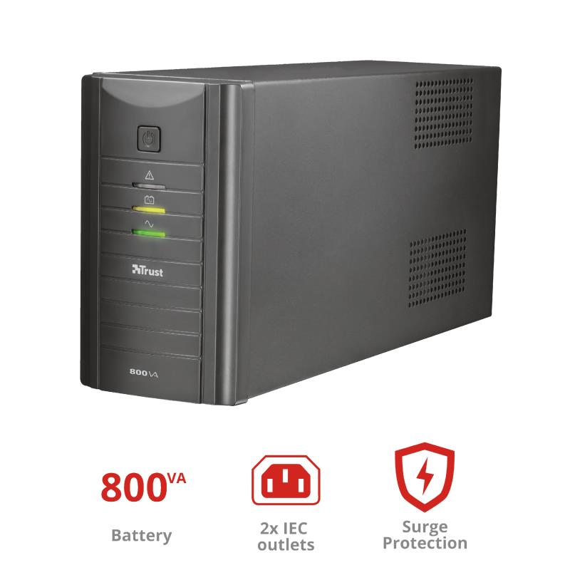 Джерело безперебійного живлення Trust Oxxtron 800VA Black