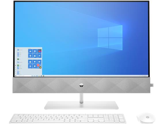 Персональний комп'ютер-моноблок HP Pavilion 27FHD/Intel i5-10400T/16/512F/NVD1650-4/kbm/W10/White