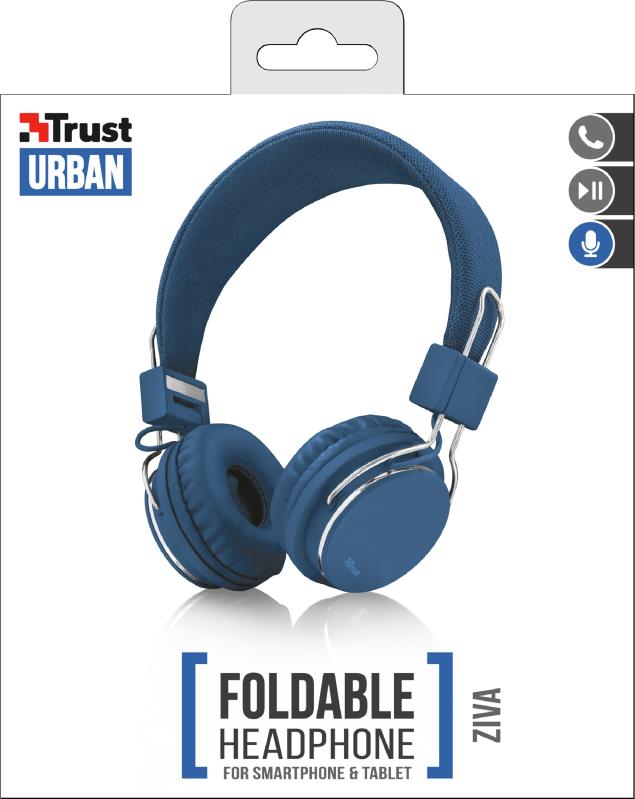 Навушники Trust Ziva On-Ear Mic Blue