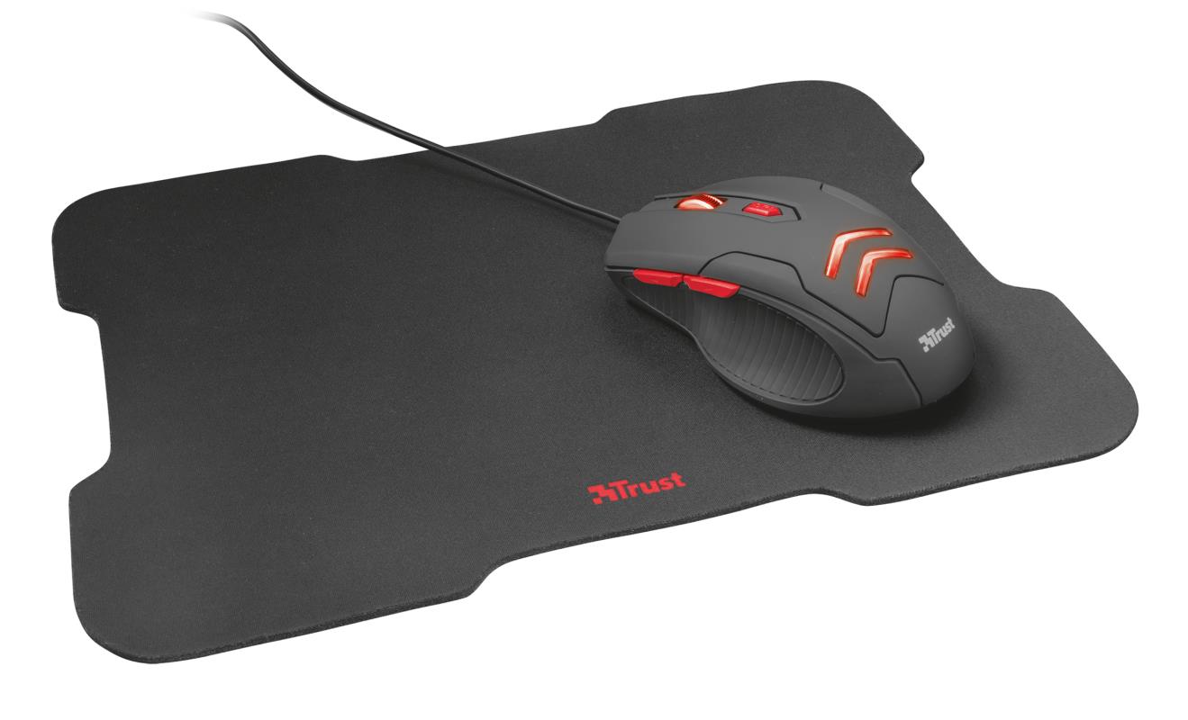 Миша + коврик TRUST Ziva Gaming USB Black