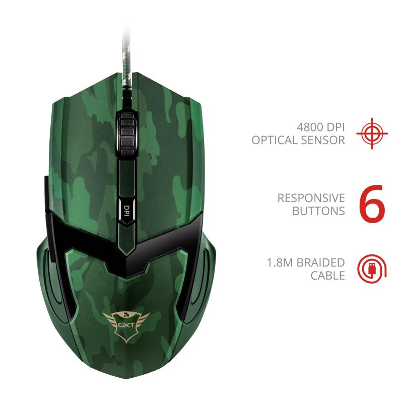 Миша Trust GXT101C GAV USB JUNGLE
