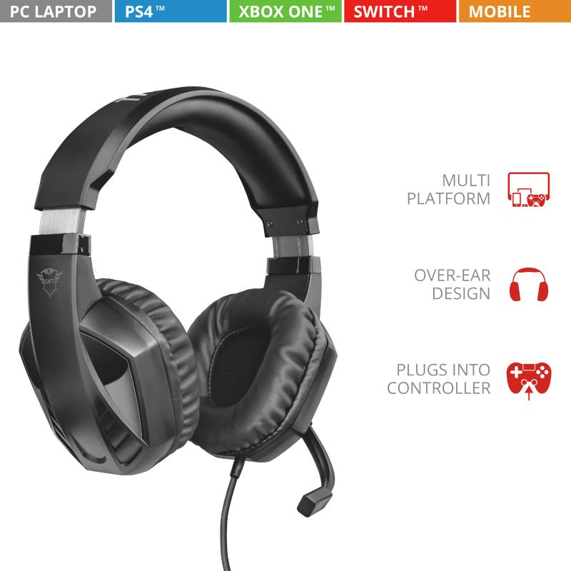 Гарнітура ігрова Trust GXT 412 Celaz Multiplatform 3.5mm Black