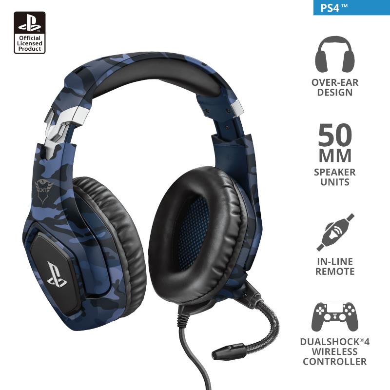 Гарнітура ігрова Trust GXT 488 Forze-G for PS4 Blue