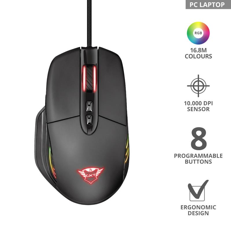 Миша Trust GXT 940 Xidon RGB USB Black