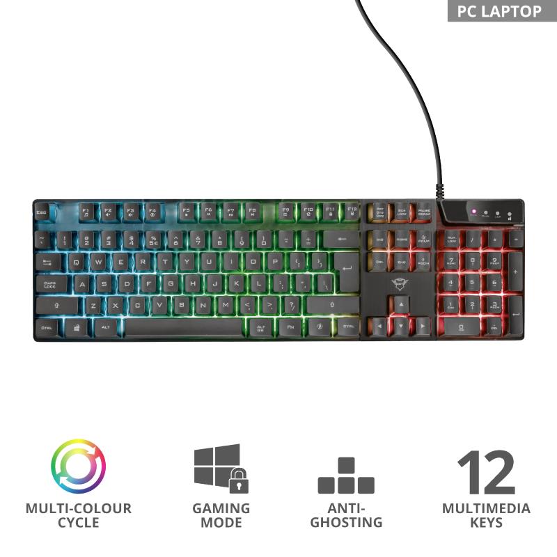 Клавіатура Trust GXT835 AZOR USB Black