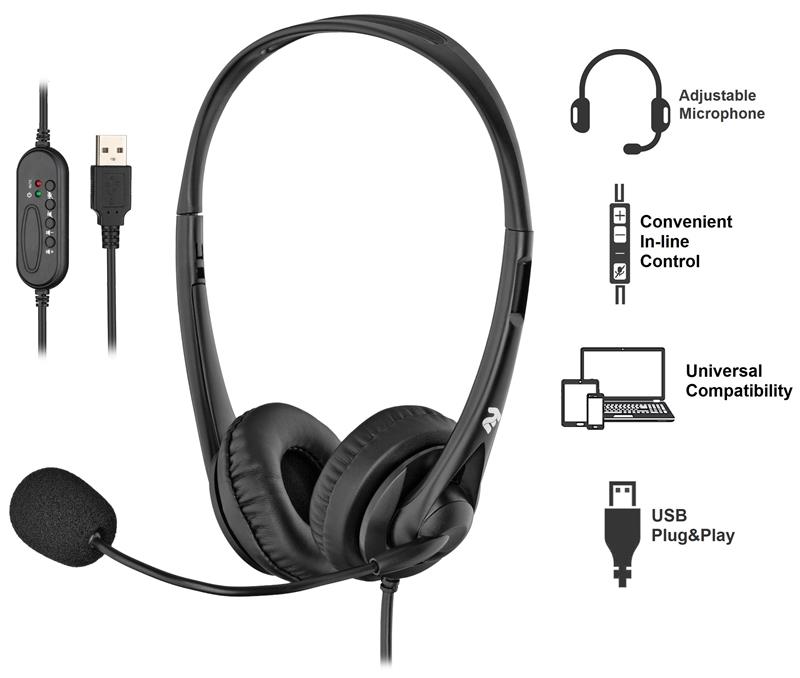 Гарнітура для ПК 2E CH11, On-Ear, USB