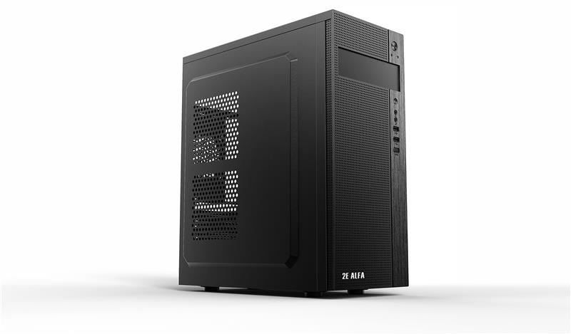 Корпус 2E ALFA (E185) MidT,2xUSB2.0,1xUSB3.0,сталь(бокова панель), без БЖ,чорний