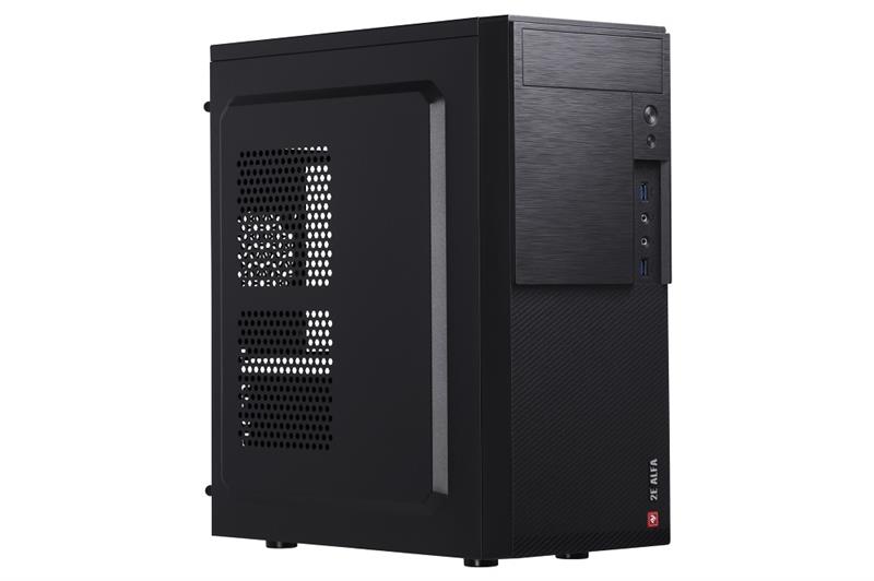 Корпус 2E ALFA (E190) MidT,2xUSB3.0,сталь(бічна панель), без БЖ,чорний