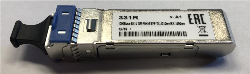 SFP-Трансiвер 331R/40KM 1x1000Base-BX-U, WDM, SM 40км, LC