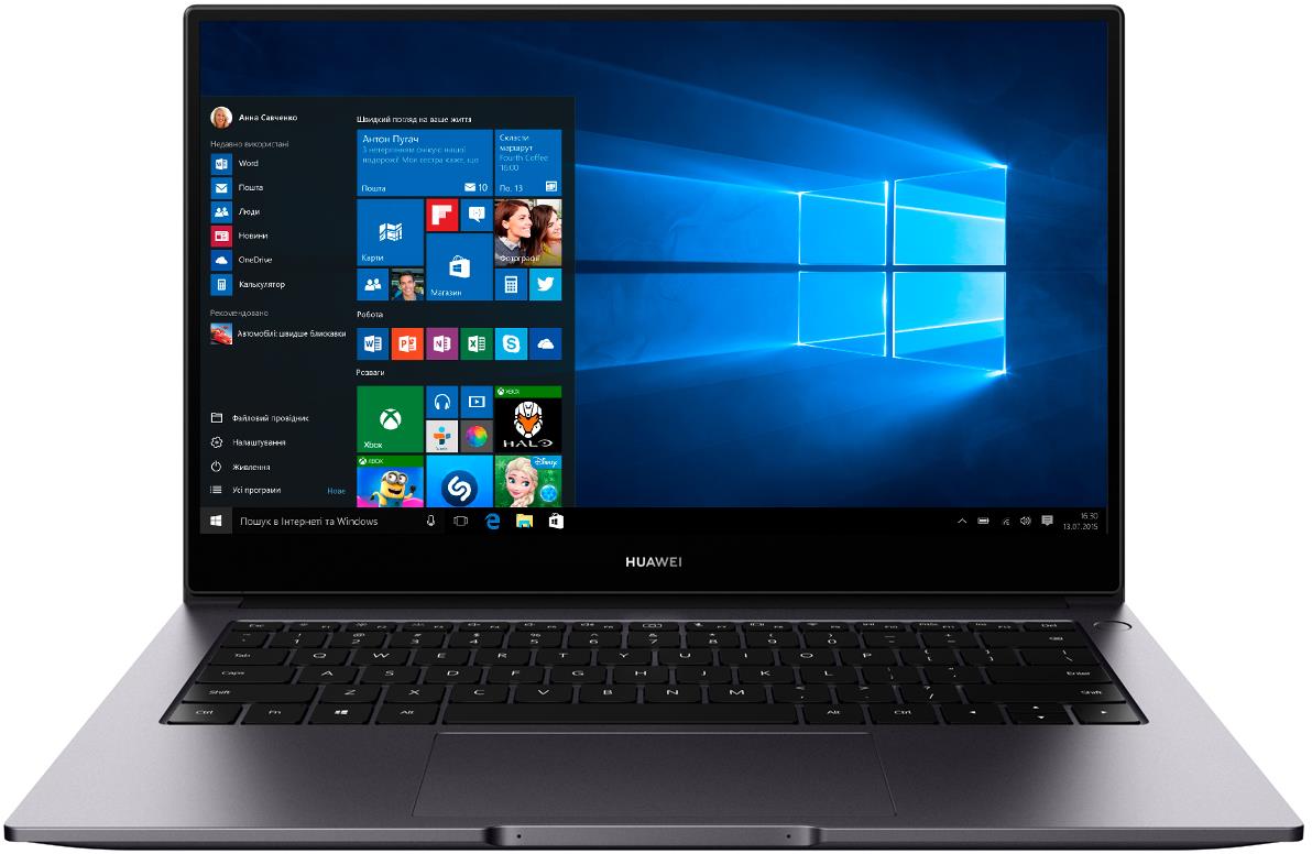 Ноутбук HUAWEI Matebook D14 (R5) 14FHD IPS/AMD R5 3500U/8/512/int/W10/Space Gray