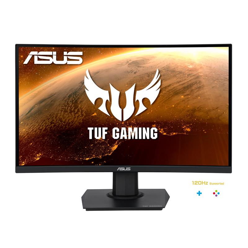 Монітор LCD 23.6 Asus TUF Gaming VG24VQE 2xHDMI, DP, VA, 1920x1080, Curved, 165Hz, 1ms, FreeSync