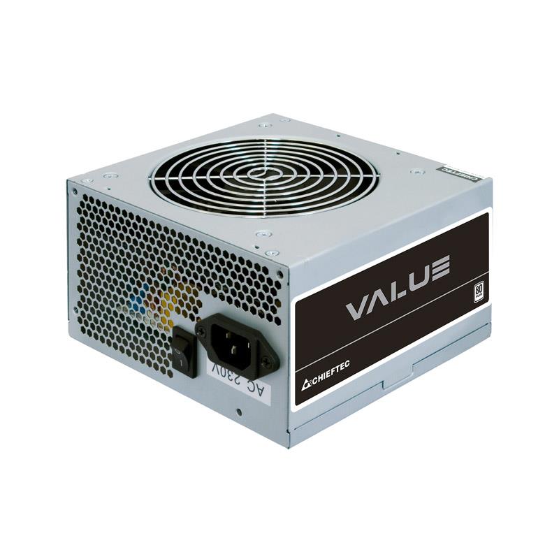 Блок живлення CHIEFTEC Value APB-400B8,400W,12cm fan,eff. >80%,24+8pin(4+4),2xMolex,3xSATA,1xPCIe 8pin(6+2),Bulk