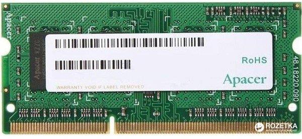Пам'ять для ноутбука ПК Apacer DDR3 1333 4GB 1.5V BULK
