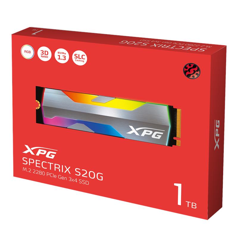 Твердотільний накопичувач SSD ADATA M.2 NVMe PCIe 3.0 x4 1TB 2280 SPECTRIX RGB