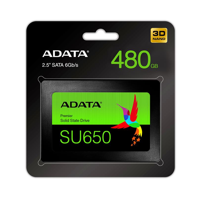 Твердотільний накопичувач SSD 2.5 ADATA 480GB SU650 SATA 3D TLC