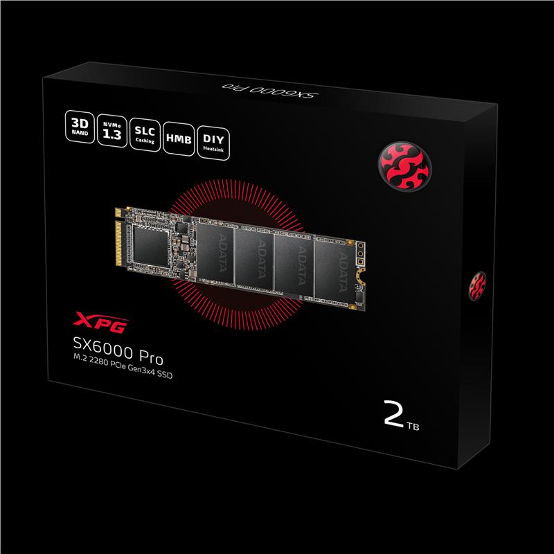 Твердотільний накопичувач SSD ADATA M.2 NVMe PCIe 3.0 x4 2TB 2280 XPG 6000 Pro TLC