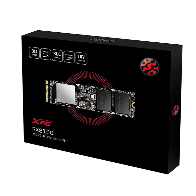 Твердотільний накопичувач SSD ADATA M.2 NVMe PCIe 3.0 x4 512GB 2280 XPG 8100 3D TLC