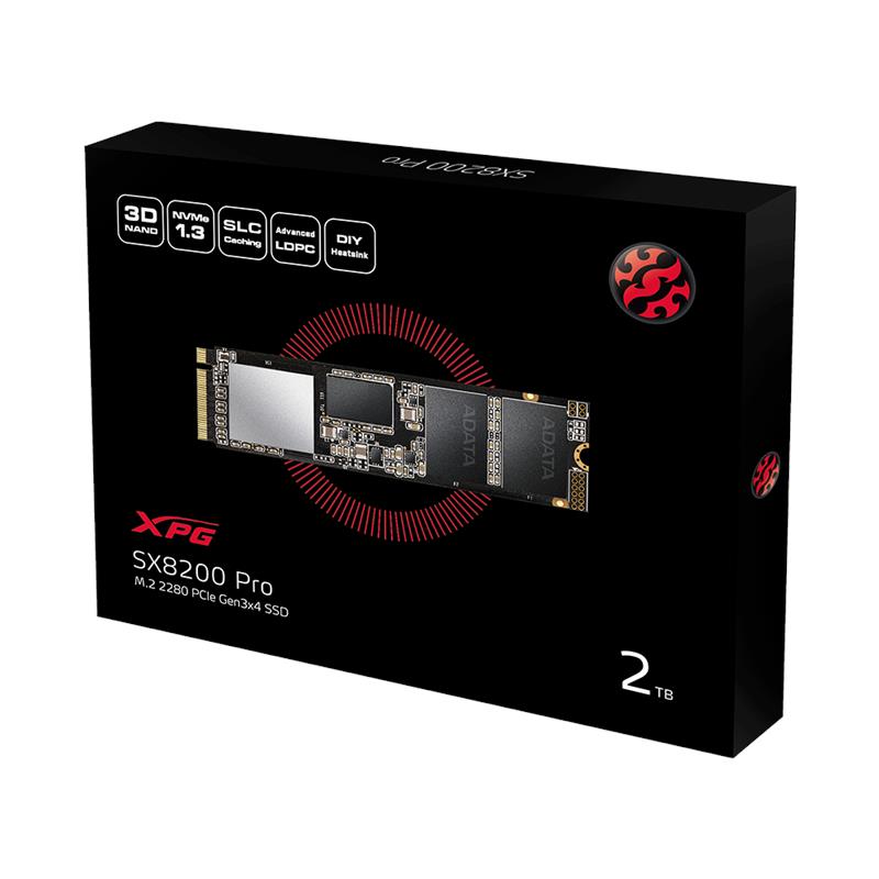 Твердотільний накопичувач SSD M.2 ADATA 2TB XPG SX8200 Pro NVMe PCIe 3.0 x4 2280 3D TLC