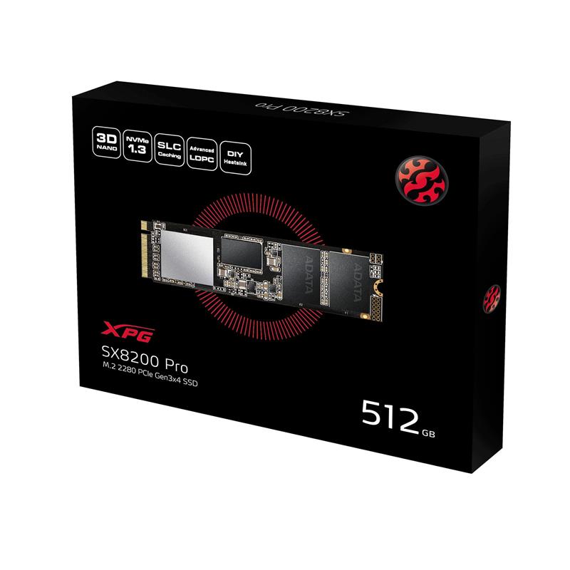 Твердотільний накопичувач SSD M.2 ADATA 512GB XPG 8200 Pro NVMe PCIe 3.0 x4 2280 3D TLC