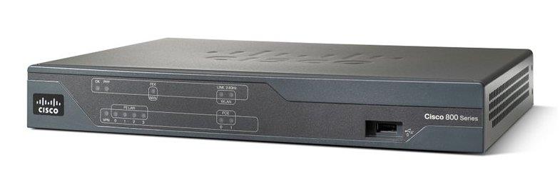 Маршрутизатор Cisco 881, FE WAN, 4 FXS, 2BRI ,1FXO