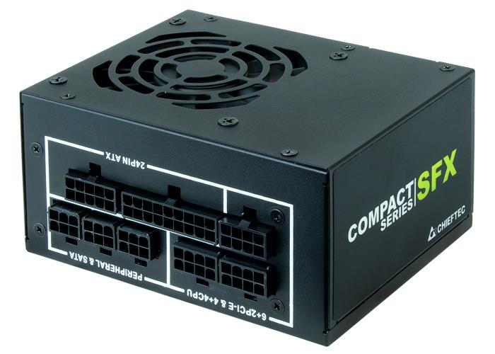 Блок живлення CHIEFTEC RETAIL Compact CSN-650C, 8cm fan,a/PFC,24+8,3xPeripheral,4xSATA,2xPCIe,SFX