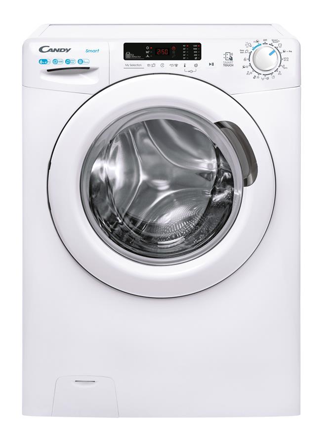 Прально-сушильна машина CANDY CSWS43642DE/2-S, 6кг (4кг), 1300, A, Пара, 47см, Дисплей, Білий