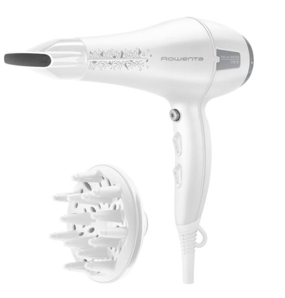 Фен Rowenta CV7825F0, 2100 Вт, з АС мотором, 2 швидкості, дифузор, білий