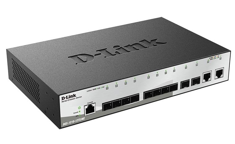 Комутатор D-Link DGS-1210-12TS/ME 10xSFP, 2xGE