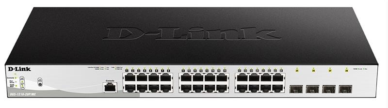 Комутатор D-Link DGS-1210-28P/ME/B 24xGE PoE, 4xSFP