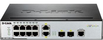 Комутатор D-Link DGS-3000-10TC 8xGE, 2xGE/SFP, L2
