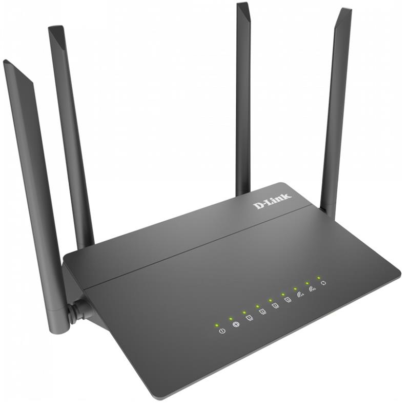 Маршрутизатор D-Link DIR-822 AC1200, 4xFE LAN, 1xFE WAN, 4x5dBi