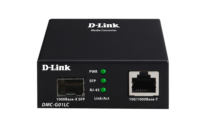Медiаконвертер D-Link DMC-G01LC 1xGE, 1xSFP