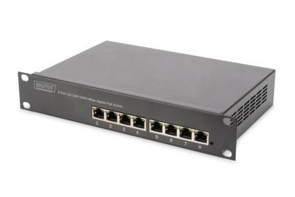 Комутатор DIGITUS Gigabit Ethernet 8x10/100/1000Mbps RJ45 POE, 10