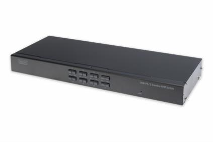 Комутатор DIGITUS Combo-KVM, 1 user, 8-port PS/2 or USB