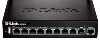 Мультисервiсний маршрутизатор D-Link DSR-250 8xGE LAN, 1xGE WAN, 1xUSB