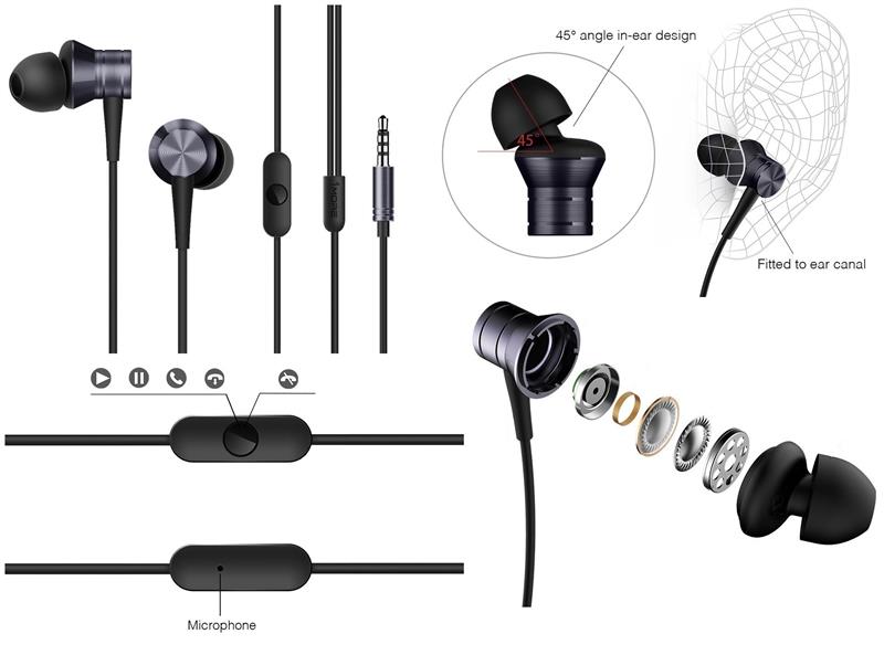 Навушники 1MORE E1009 Piston Fit Mic Black/Grey