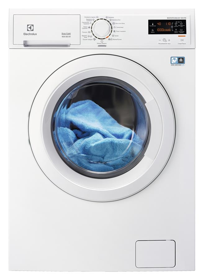 Прально-сушильна машина Electrolux EWW1685WU, 8кг (4кг), 1600, A, Пара, глибина 54см, Дисплей, Білий
