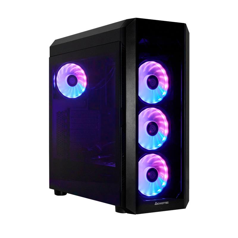 Корпус CHIEFTEC Gaming Scorpion III Tempered Glass Edition,без блока живлення,2xUSB3.0,4xTORNADO ARGB Fans