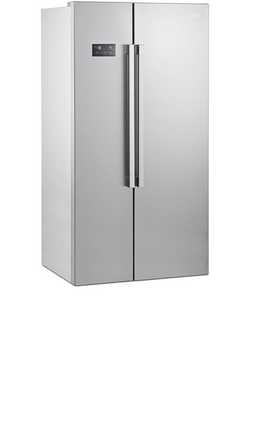 Холод. SBS BEKO GN163120X, 182х72х91см, 2 дв., Холод.відд. - 368л, Мороз. відд. - 176л, A+, NF, Нерж