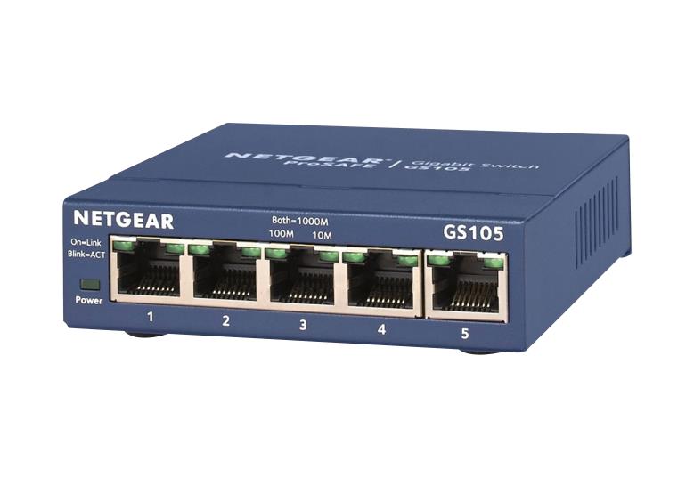 Комутатор NETGEAR GS105GE 5xGE, некерований
