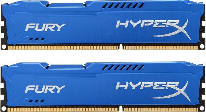 Пам'ять до ПК Kingston DDR3 1600 16GB KIT (8GBx2) KIT HyperX Fury Blue