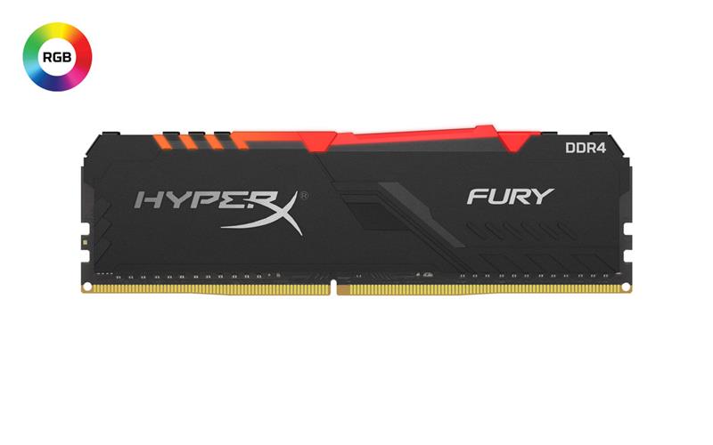 Пам'ять до ПК Kingston DDR4 2666 8GB HyperX Fury RGB