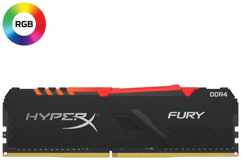 Пам'ять до ПК Kingston DDR4 3000 32GB KIT (16GBx2) HyperX Fury RGB