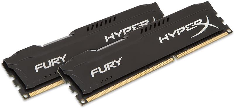 Пам'ять до ПК Kingston DDR4 3200 8GB KIT (4GBx2) HyperX Fury Black
