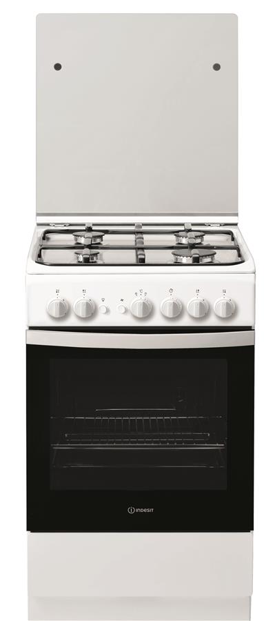 Плита газова Indesit IS5G1PMW/E, 50х60см, 59л, Емаль, Газ контр., Автопідпал, Білий