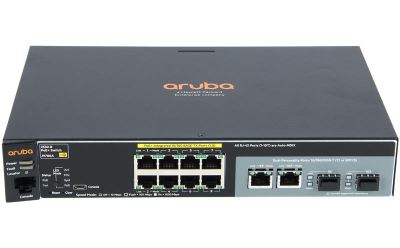Комутатор HP 2530-8-PoE+ 8x10/100 + 2xGE-T/SFP, L2, 67W PoE, LT Warranty